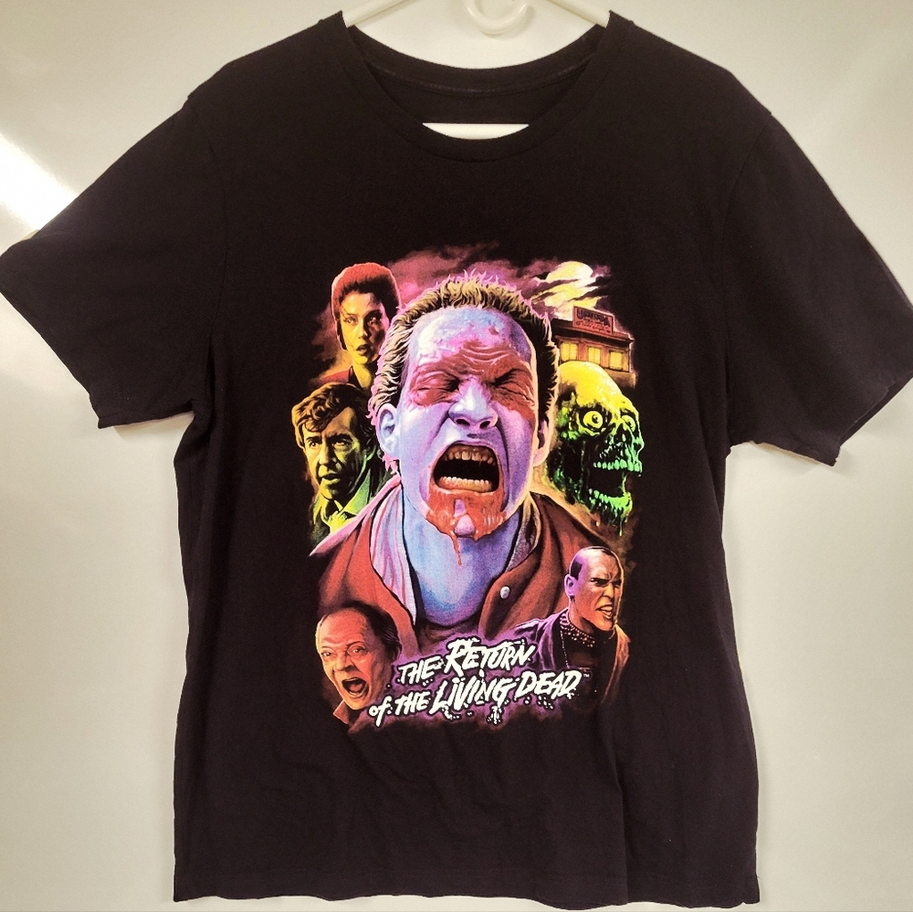 Zombies Horror Design Black Graphic Tee Return Of The Living Dead, Large